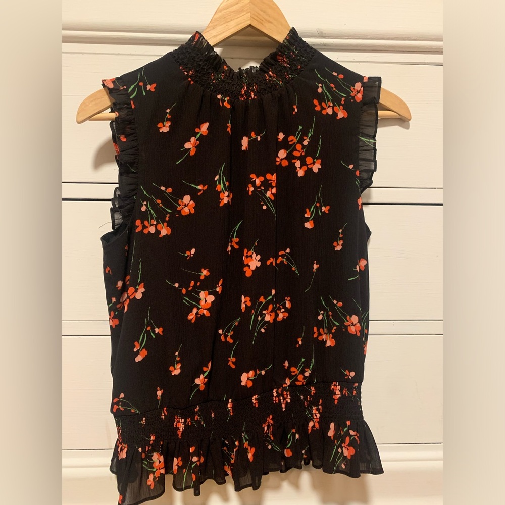 Jcrew smocked waist blouse